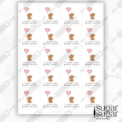 Beary Balloon Square Tag