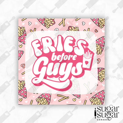 Fries Before Guys Square Tag