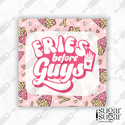 Fries Before Guys Square Tag