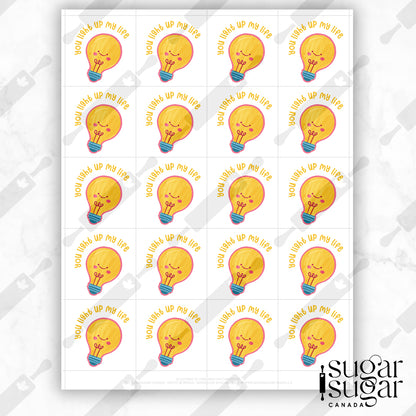 Light Up My Life Square Tag
