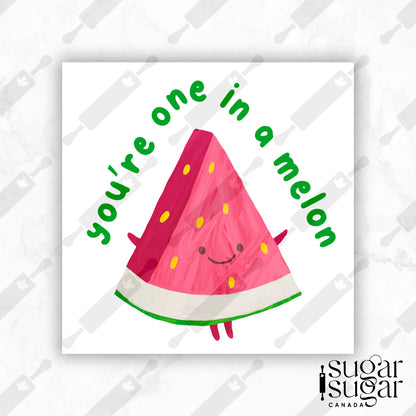 One In A Melon Square Tag