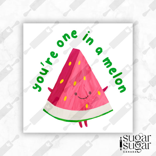 One In A Melon Square Tag