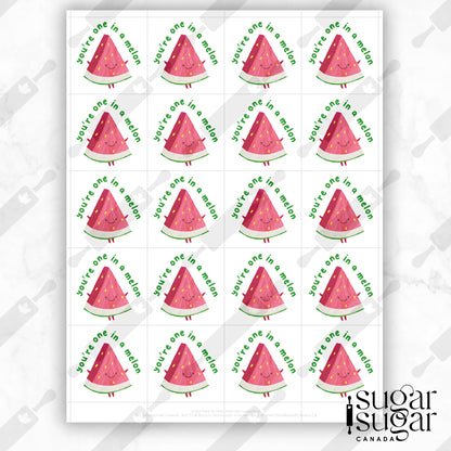 One In A Melon Square Tag