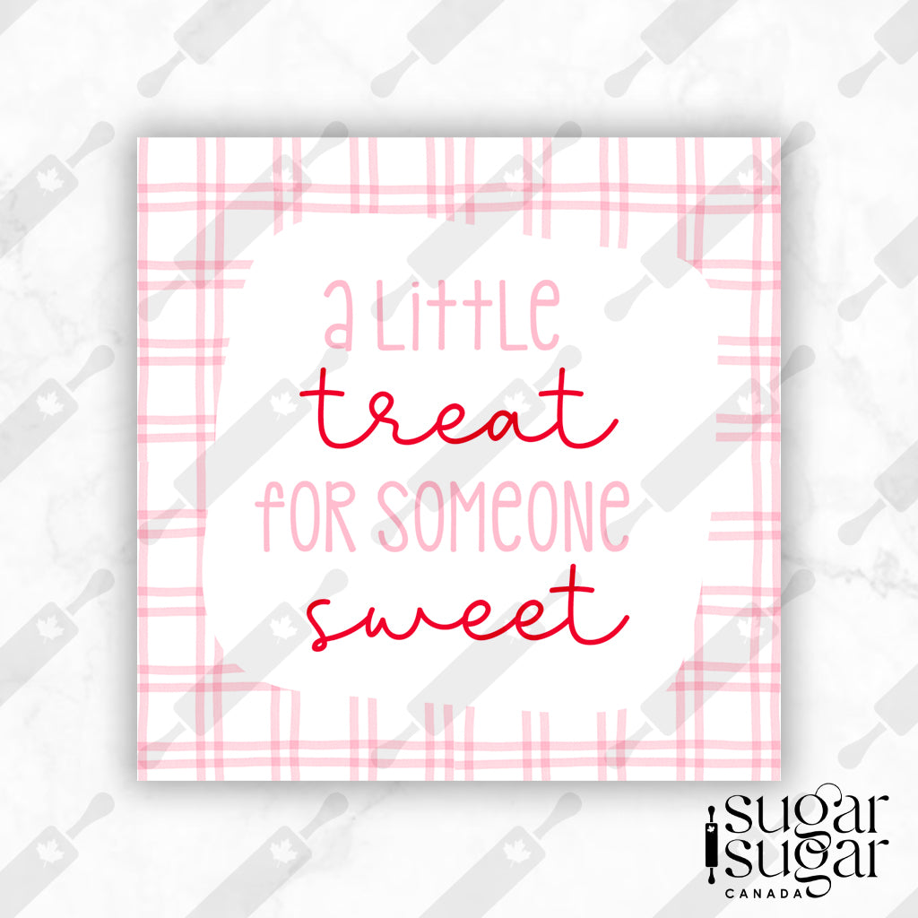 Plaid Little Treat Square Tag