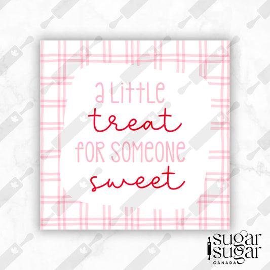 Plaid Little Treat Square Tag
