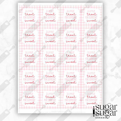 Plaid Little Treat Square Tag