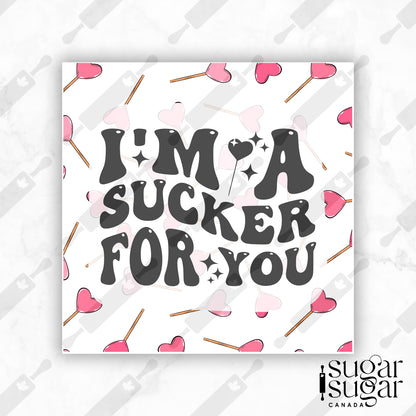 Sucker For You Square Tag