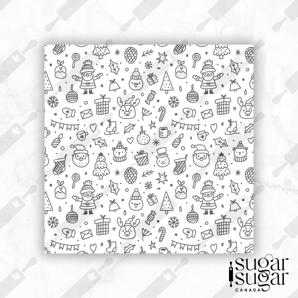 B/W Doodle Box Backer