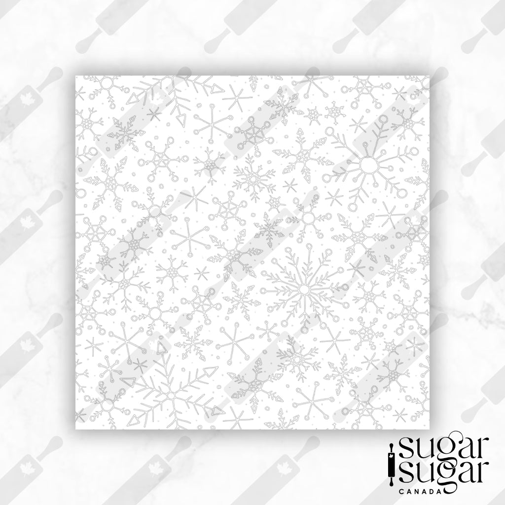 Grey Snowflake Box Backer