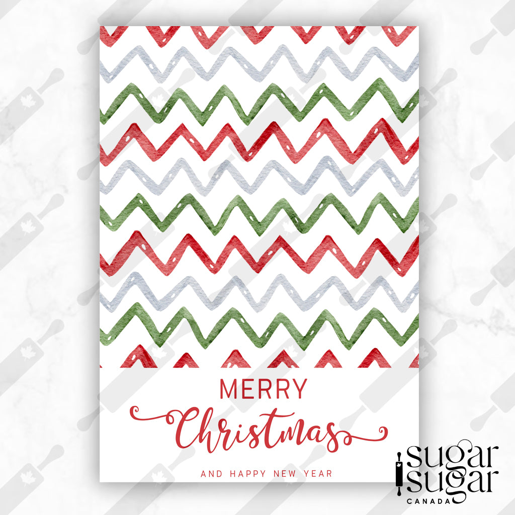 Chevron Christmas Mini Cookie Card