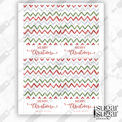 Chevron Christmas Mini Cookie Card