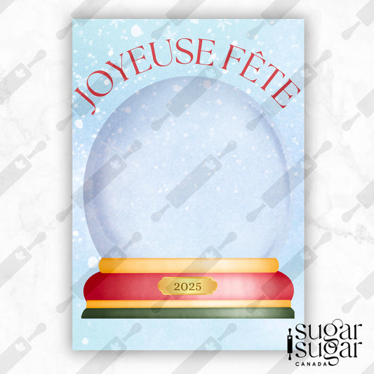 French Snowglobe Mini Cookie Card
