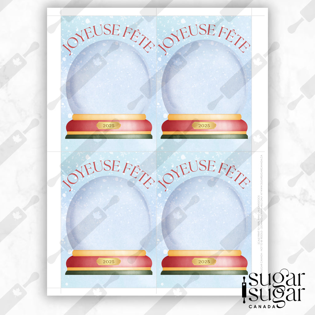 French Snowglobe Mini Cookie Card