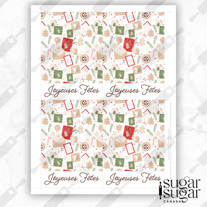 French Holiday Gift Mini Cookie Card