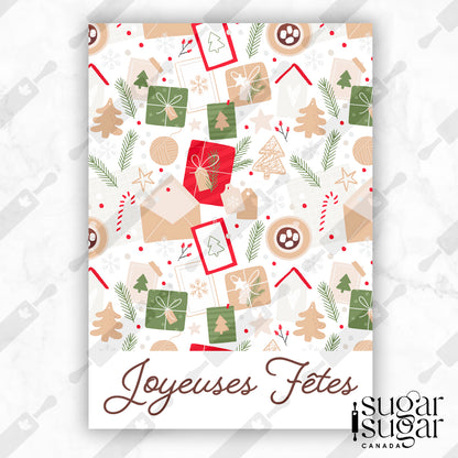 French Holiday Gift Mini Cookie Card