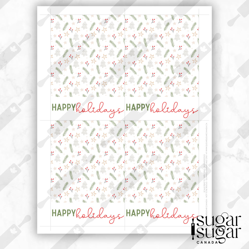 Holly Holiday Mini Cookie Card