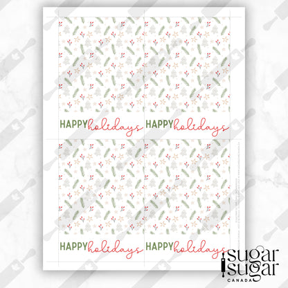 Holly Holiday Mini Cookie Card