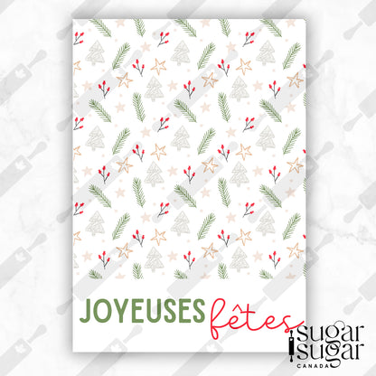 French Holly Holiday Mini Cookie Card