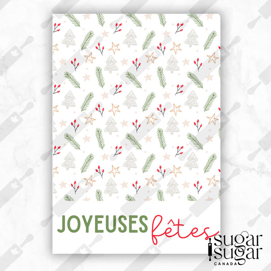 French Holly Holiday Mini Cookie Card