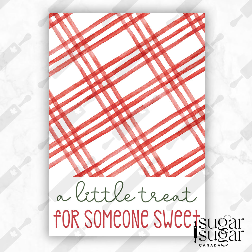 Red Plaid Treat Mini Cookie Card