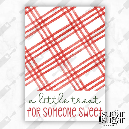 Red Plaid Treat Mini Cookie Card