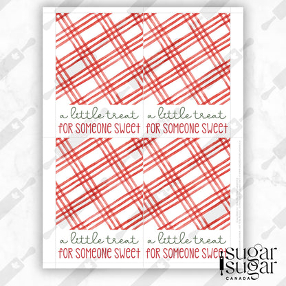 Red Plaid Treat Mini Cookie Card