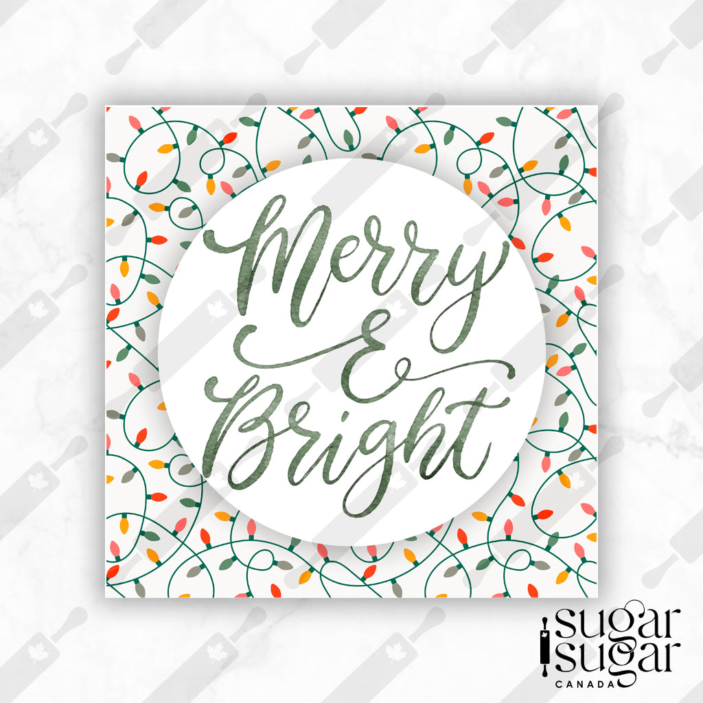 Merry & Bright Tangled Square Tag