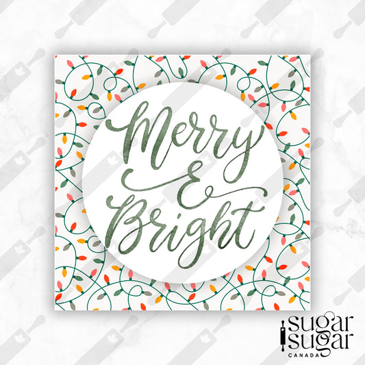 Merry & Bright Tangled Square Tag