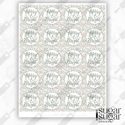 Merry & Bright Tangled Square Tag
