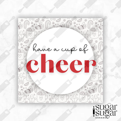 A Cup of Cheer Square Tag