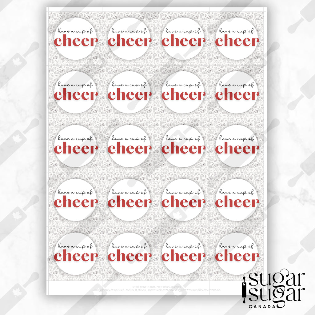 A Cup of Cheer Square Tag