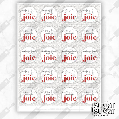 French A Cup of Cheer Square Tag