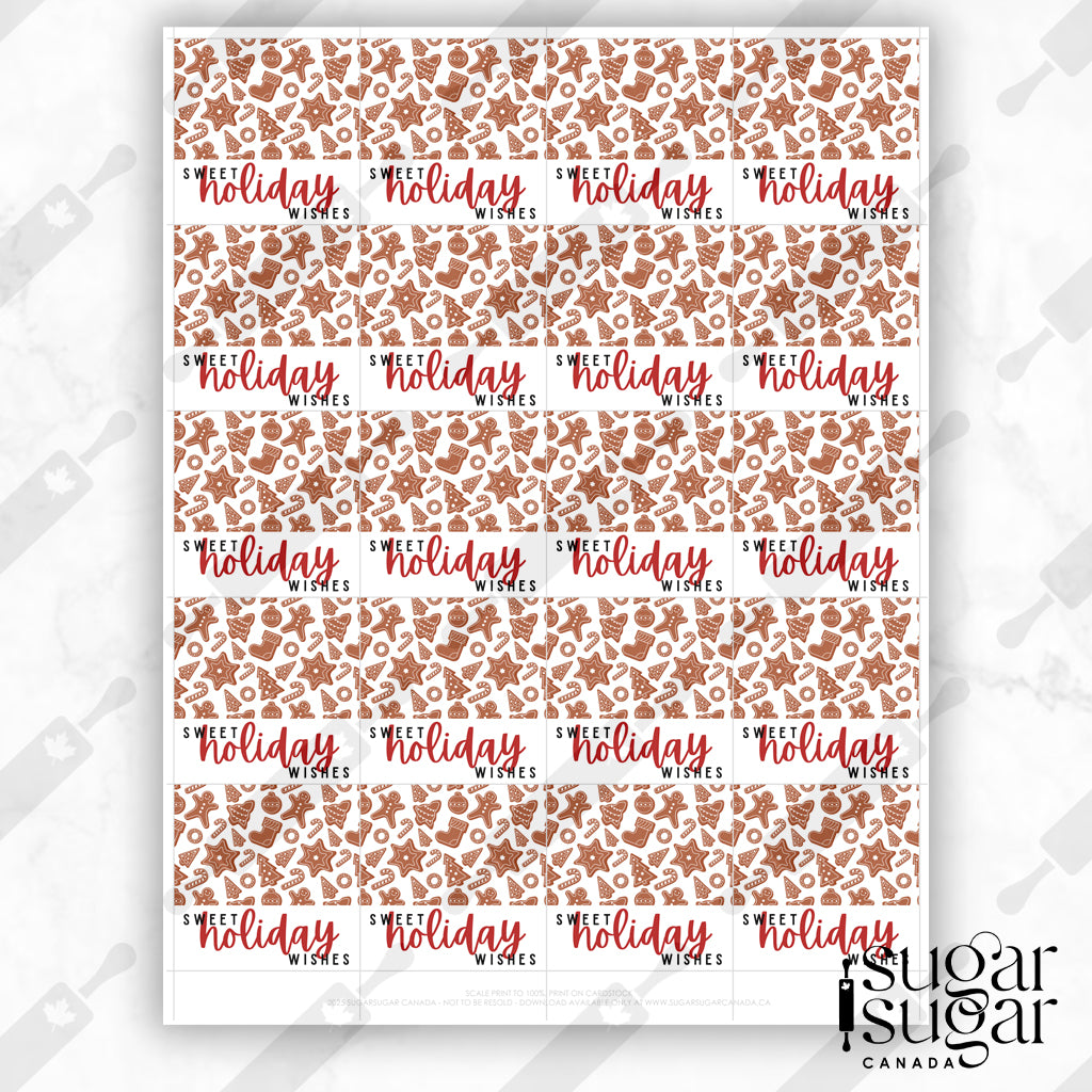 Gingerbread Sweet Holiday Square Tag