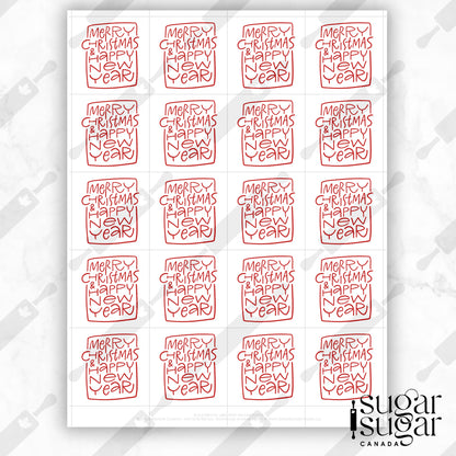 Boxy Christmas & New Year Square Tag