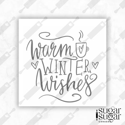 Warm Winter Wishes Square Tag