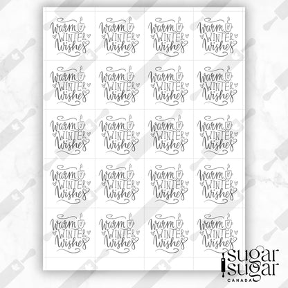 Warm Winter Wishes Square Tag